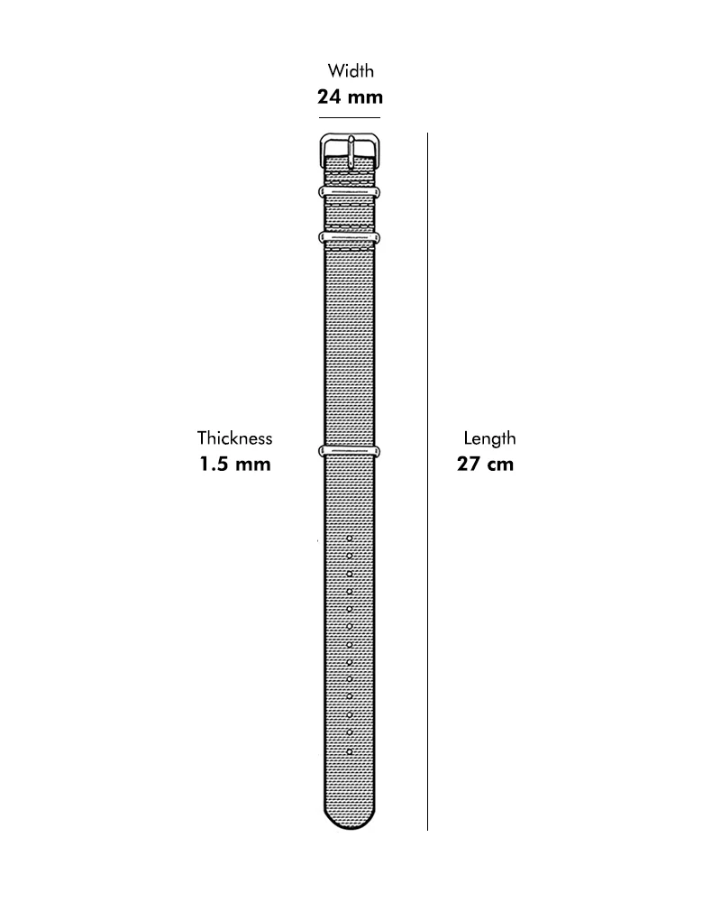 24mm Army Green Nylon Strap - Image 6