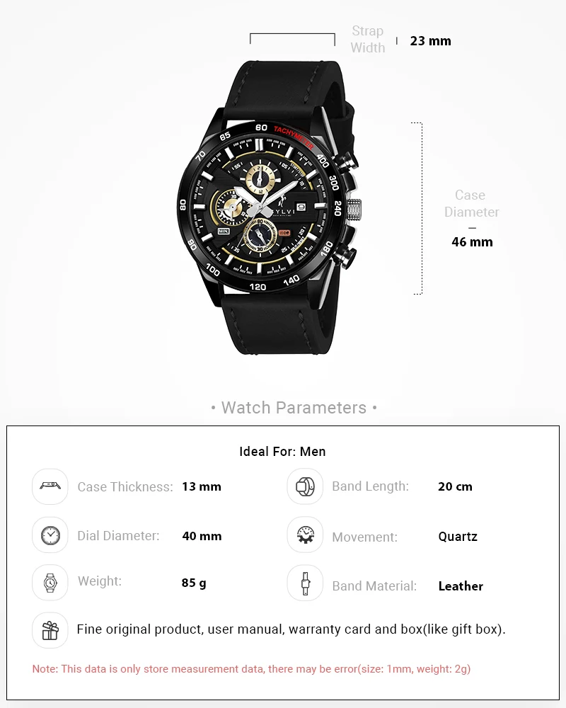 Timegrapher Gold Black Leather - Image 4